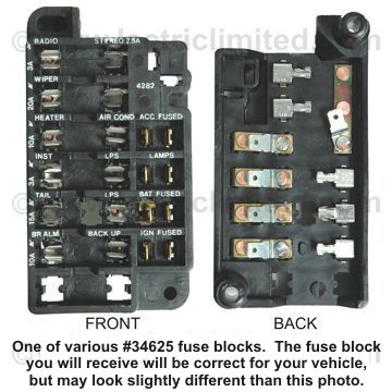 El Camino Parts - 1964-1972 Fuse Box 1969 super bee wiring diagram 