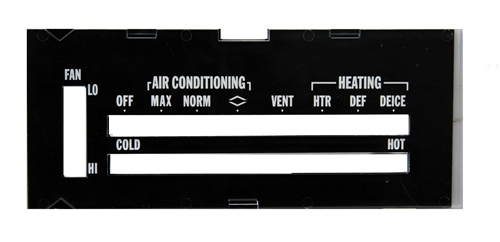 1970-1972 Heater Control Lens (w/AC)