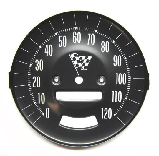 1964-1965 Speedometer Face (W/Rally Gauges)